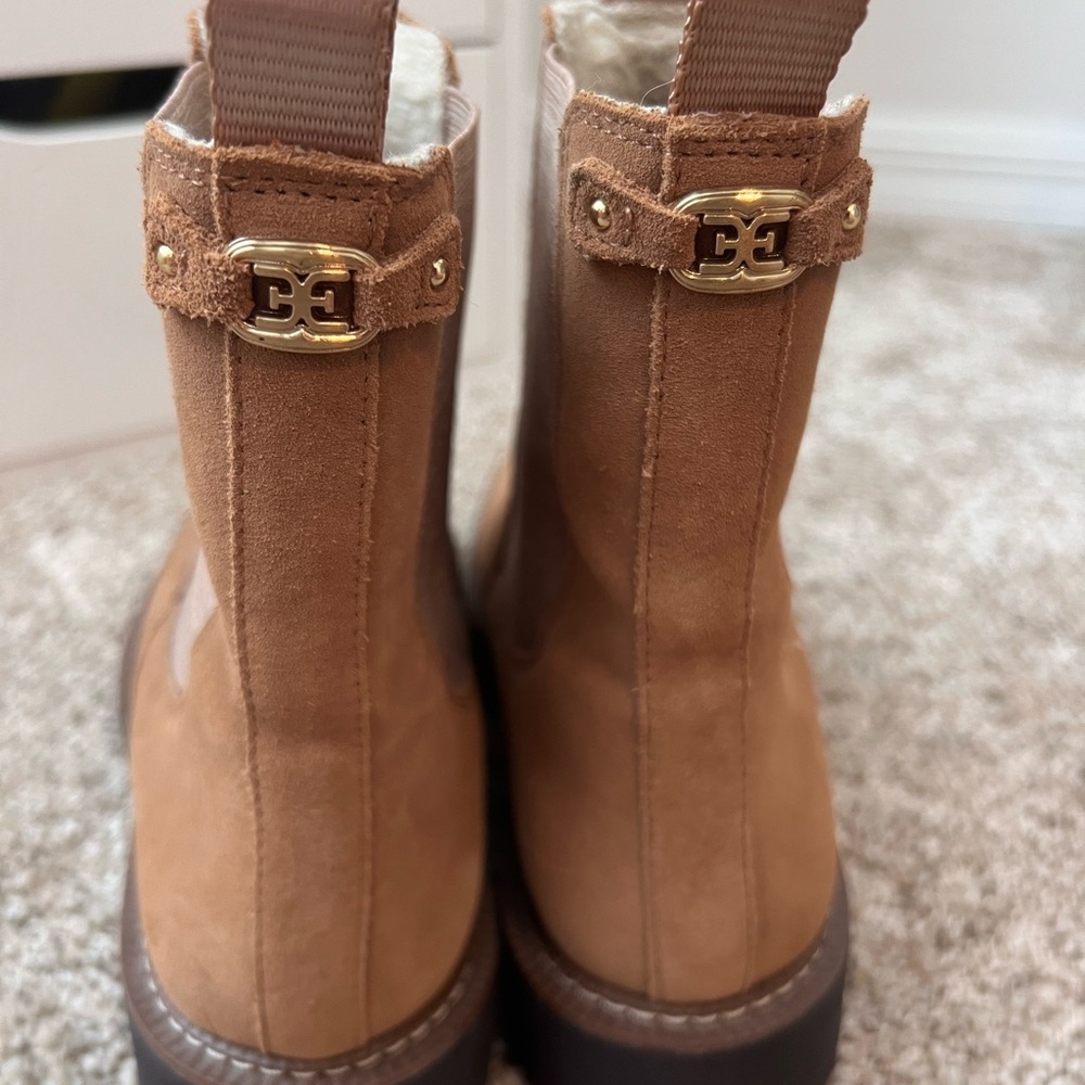 Sam Edelman Tan Suede Ankle Boots size 8 - Picture 5 of 8